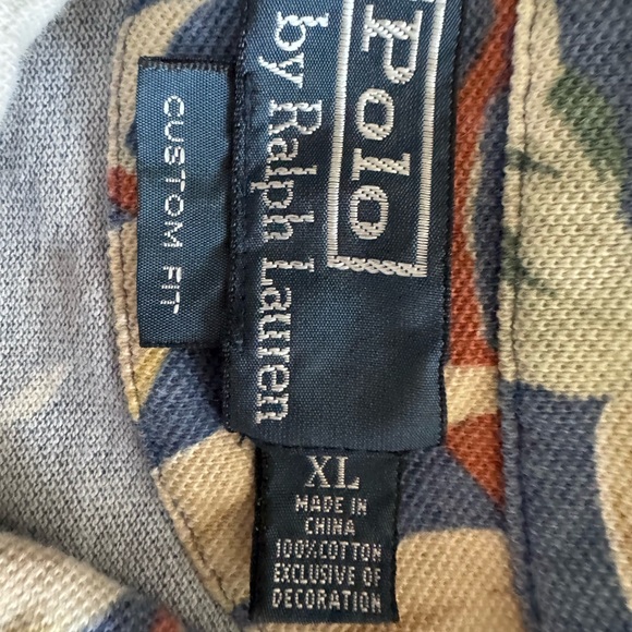 Vintage Polo Ralph Lauren Shirt Men XL Polo Floral Hawaiian Hibiscus - Picture 3 of 5